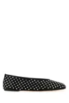 Magda Butrym Black Satin Ballerinas In Black