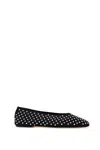 Magda Butrym Black Satin Ballerinas In Black