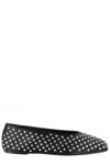 Magda Butrym Black Satin Ballerinas In Black