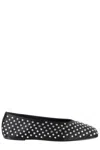 Magda Butrym Black Satin Ballerinas In Black