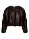 Magda Butrym Balloon-sleeve Bomber Jacket In Brown