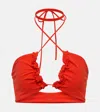 Magda Butrym Bandeau Bikini Top In Red