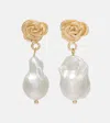 Magda Butrym Baroque Pearl Gold-plated Drop Earrings In Gold