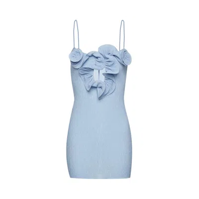 Pre-owned Magda Butrym Beach Dress 'light Blue' | Women's Size 36