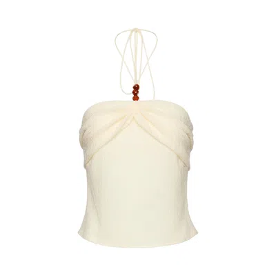 Pre-owned Magda Butrym Beach Top 'cream' | White | Women's Size 38