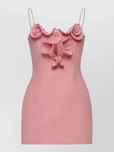 Magda Butrym Beachwear Dress Fitted Silhouette Keyhole Cutout In Pink