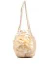 Magda Butrym Sevana Medium Crochet Tote In Beige