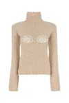 Magda Butrym Beige Alpaca Blend Sweater In Beige
