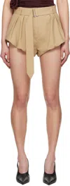 Magda Butrym Beige Flared Shorts In Beige