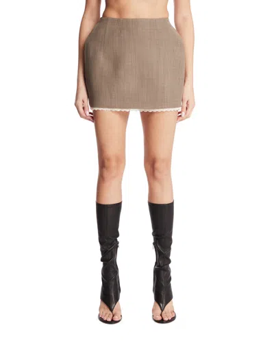 Magda Butrym Beige Hourglass Skirt In Brown
