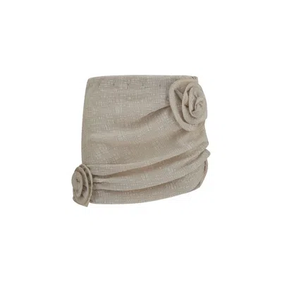Magda Butrym Beige Lycra Mini Skirt In Neutral
