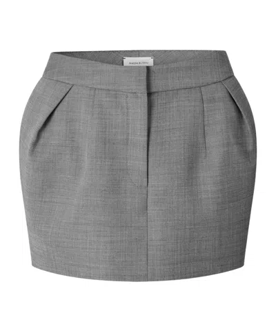 Magda Butrym Beige Mini Skort Covered In Gray