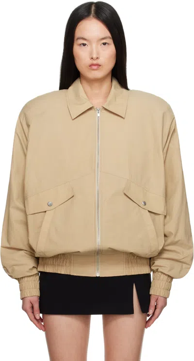 MAGDA BUTRYM BEIGE OVERSIZED TECHNICAL COTTON JACKET