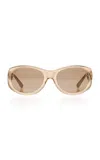 Magda Butrym Beige Round Sunglasses In Brown