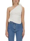 Magda Butrym One-shoulder Jersey Top In White