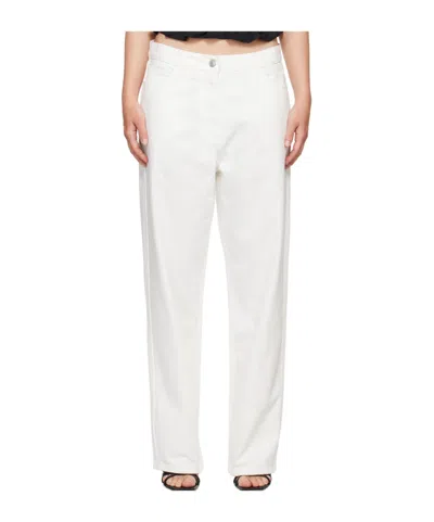 Magda Butrym Belt Loop Jeans In White