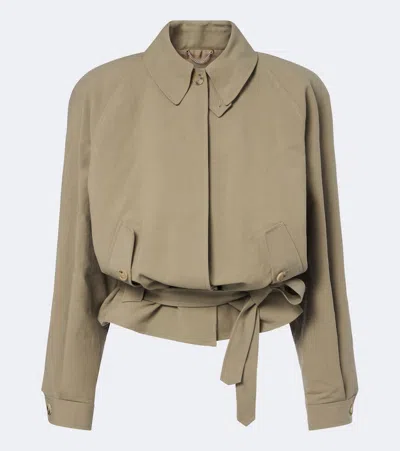 Magda Butrym Belted Cotton Jacket In Multi
