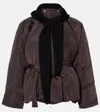 Magda Butrym Belted Hooded Puffer Jacket In Brown