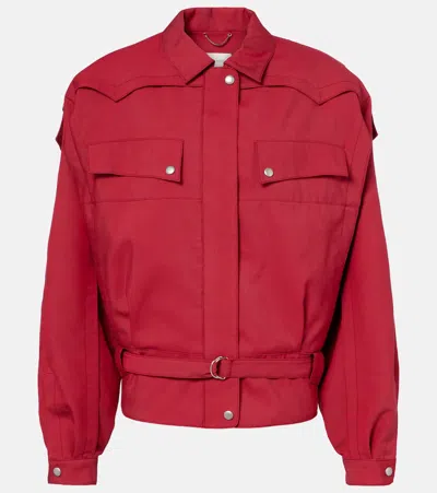 Magda Butrym Belted Jacket In Red