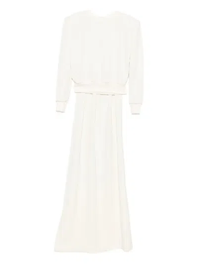 Magda Butrym Belted Knitted Dress In White