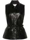 Magda Butrym Leather Belted Biker Vest In Black