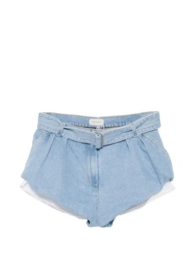 Magda Butrym Belted Shorts In Blue