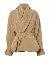 Magda Butrym Belted Technical Jacket In Brown