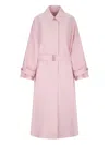 Magda Butrym Belted Trench Coat In Pink