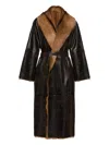 Magda Butrym Belted Wrap Coat In Brown