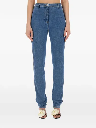 Magda Butrym Belt-loop Buttoned Jeans In Blue