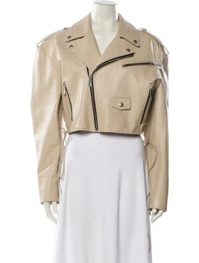 Pre-owned Magda Butrym Biker Jacket In Neutral