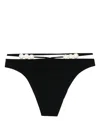 Magda Butrym Embellished Jersey Bikini Bottoms In Black