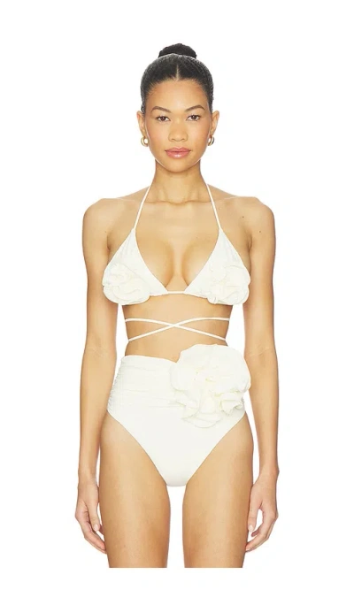 Magda Butrym Bikini Top In White