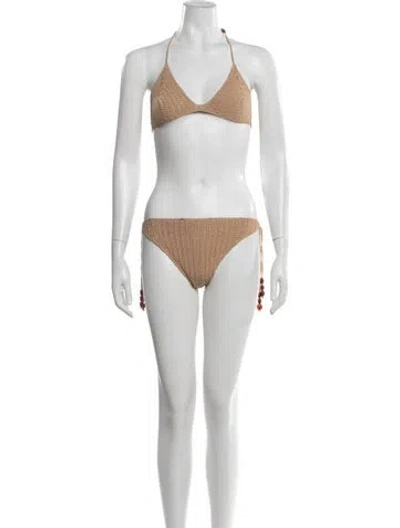 Pre-owned Magda Butrym Bikini W/ Tags In Brown