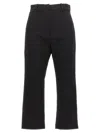 Magda Butrym High Waist Straight Leg Trousers With Belt Loops In Black