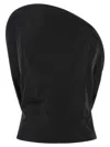 Magda Butrym Sculptural One-shoulder Bustier With Architectural Elements In Black