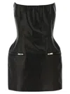 Magda Butrym Strapless Fitted Silhouette Dress With Zipper Accents In Black