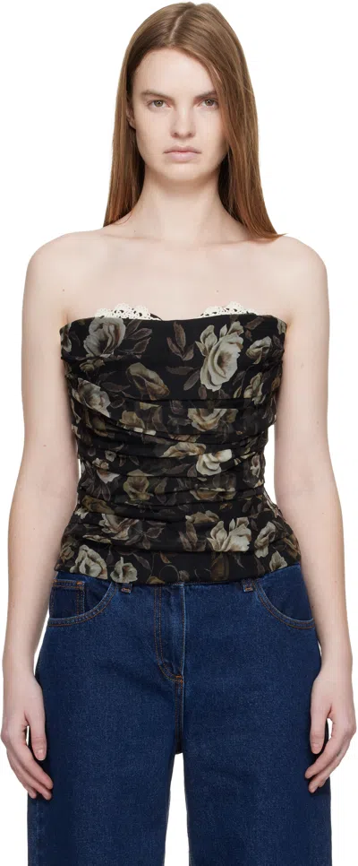 Magda Butrym Black Corset Top