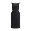 Magda Butrym Black Cotton Casual Dress In Black