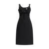 Magda Butrym Sleeveless Dress With Draped Neckline In Black In Black