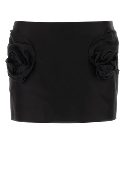 MAGDA BUTRYM MAGDA BUTRYM BLACK COTTON MINI SKIRT