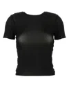 Magda Butrym Black Stretch Mesh Top In Black