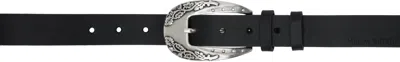 Magda Butrym Black Crystal Buckle Belt
