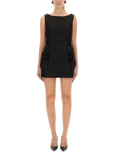 Magda Butrym Mini Dress With Rosehip Detail In Black