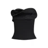 Magda Butrym Ruffled Wool And Silk Bustier Top In Black