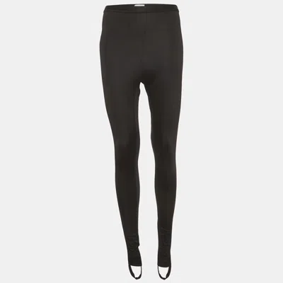 Pre-owned Magda Butrym Black Jersey Stirrup Leggings S