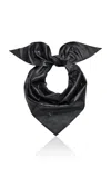 Magda Butrym Black Leather Scarf In Black