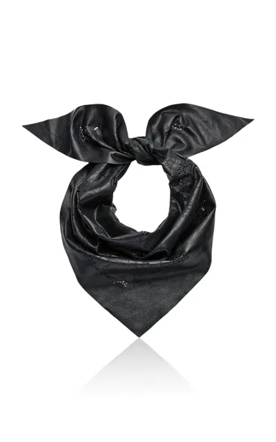 Magda Butrym Black Leather Scarf