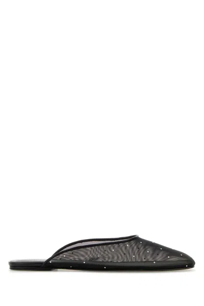 Magda Butrym Black Mesh Slippers
