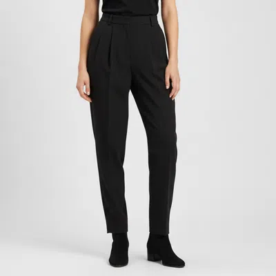 Pre-owned Magda Butrym Black Pleated Wool High Rise Trouser M